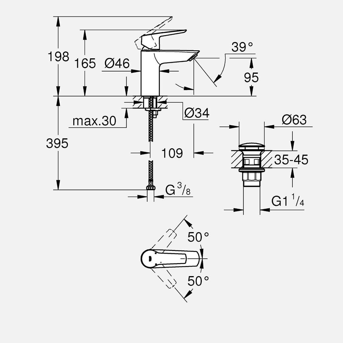    Grohe Start 2021 Lavabo Bataryası 