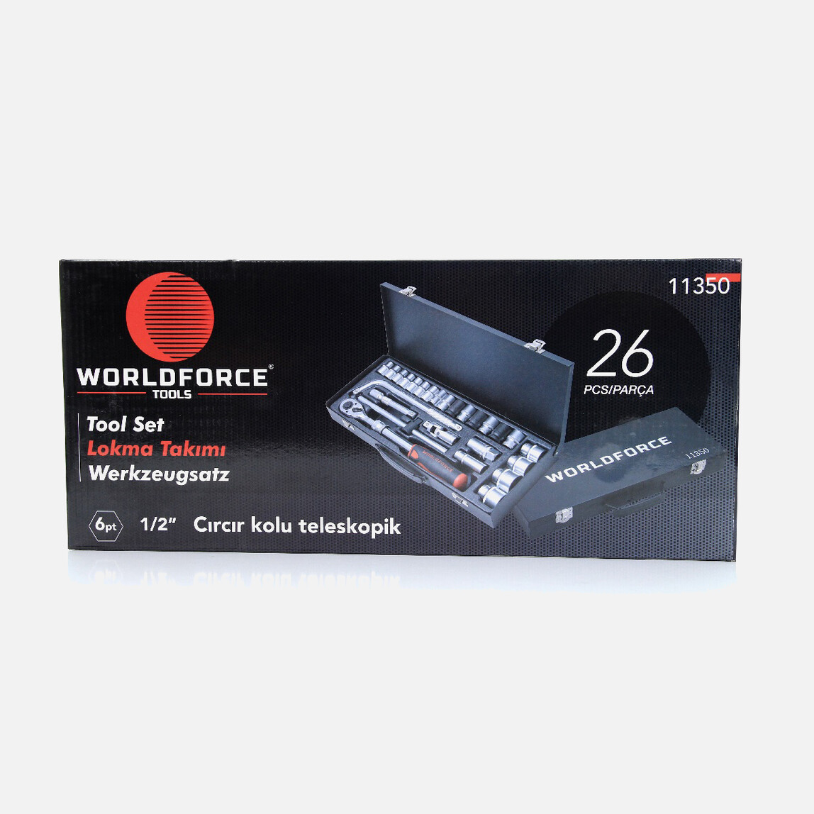    Worldforce Lokma Takımı 26 Parça S-Ultra 1/2'' Uzatmalı Cırcır - 11350 