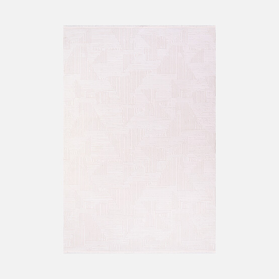 Crea Avangart Beyaz Modern Halı 80x150 cm