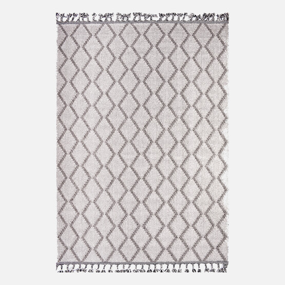 Crea Natura Geometrik Desen Bukle Modern Halı 160x230 cm