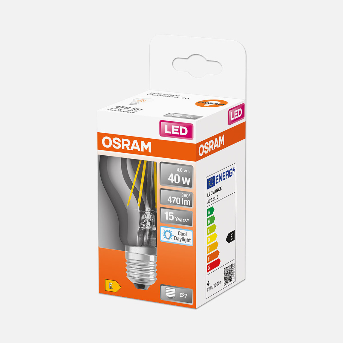    Osram Led Filament 4 W Beyaz E27 LED Ampul 