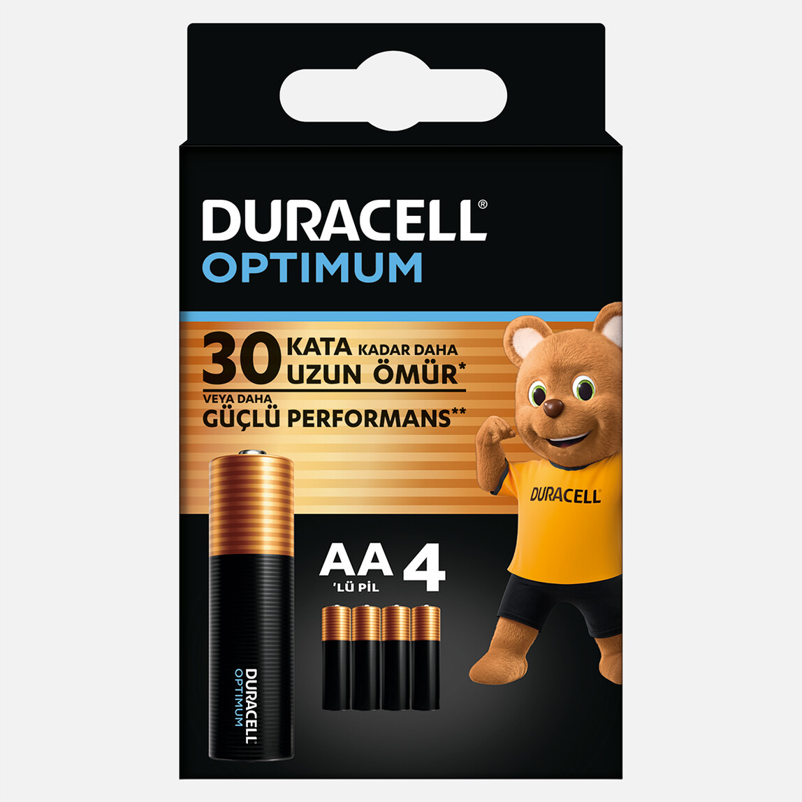    Duracell Optimum 4’lü AA Alkalin Kalem Pil    