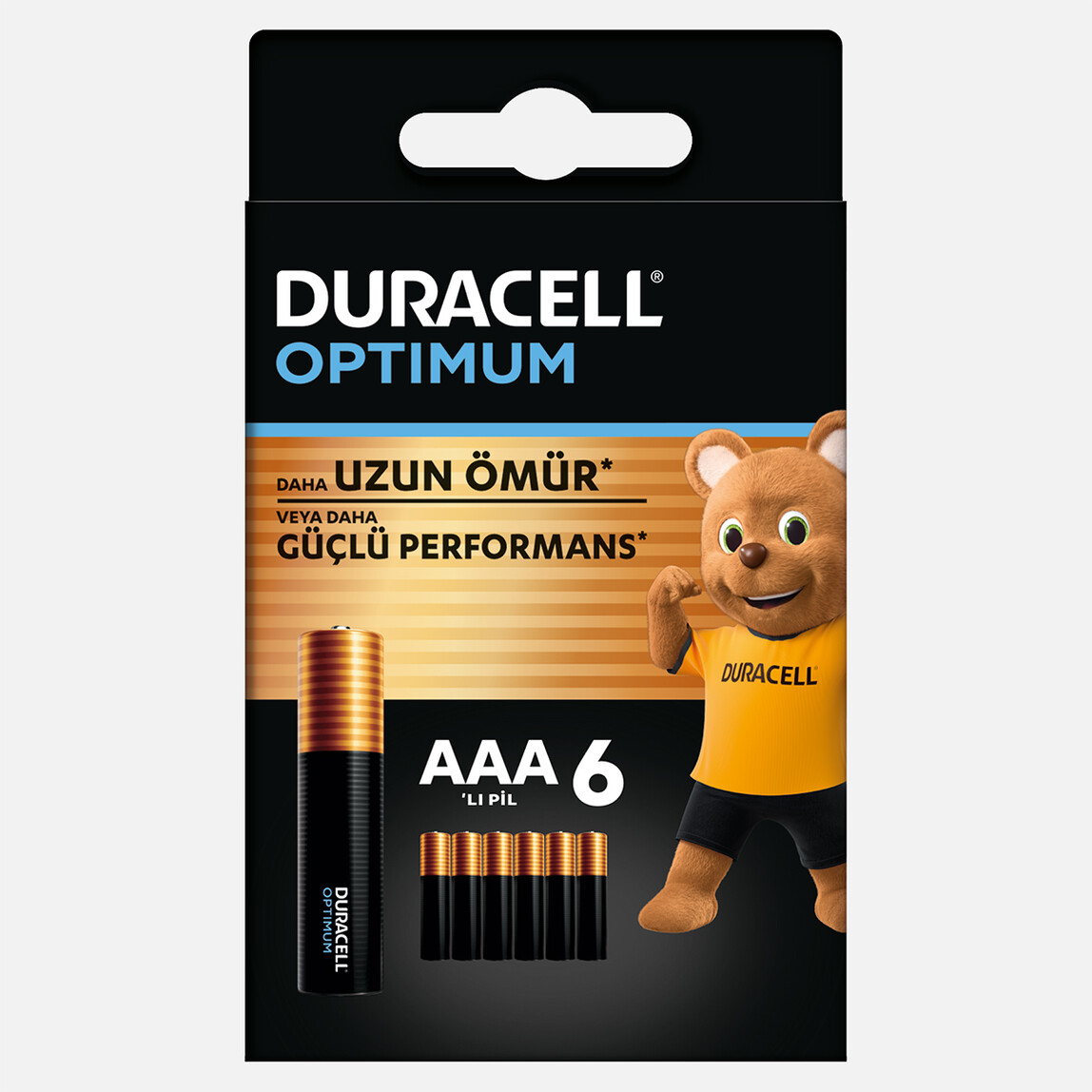    Duracell Optimum 6’lı AAA Alkalin İnce Kalem Pil  