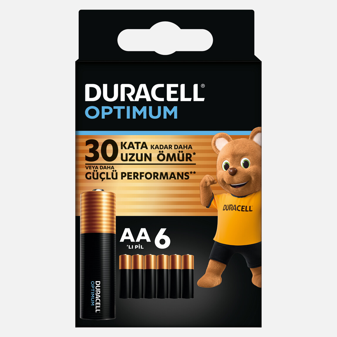    Duracell Optimum 6’lı AA Alkalin Kalem Pil  