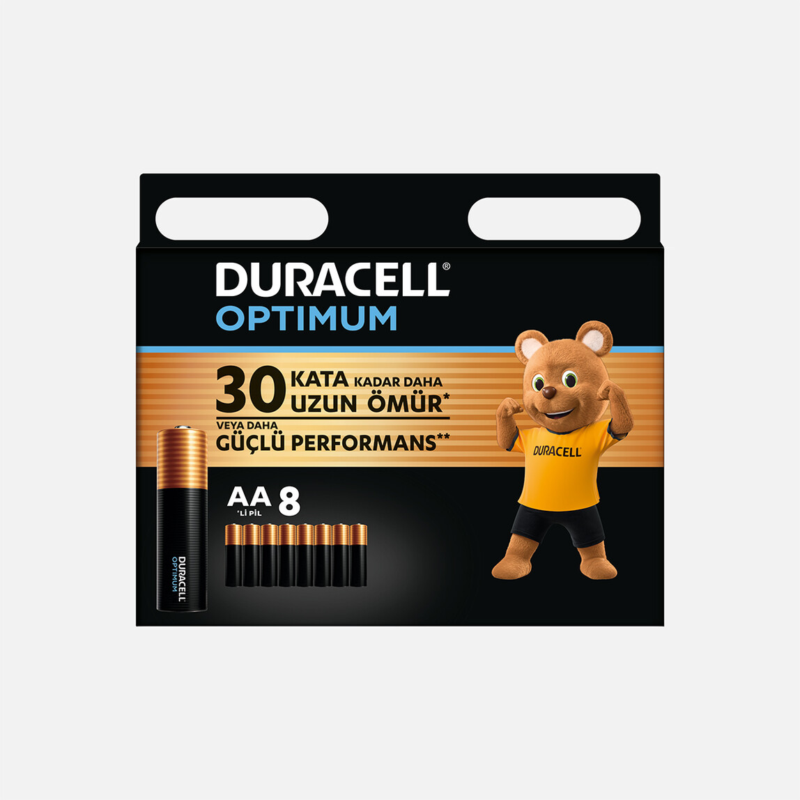    Duracell Optimum 8’li AA Alkalin Kalem Pil  