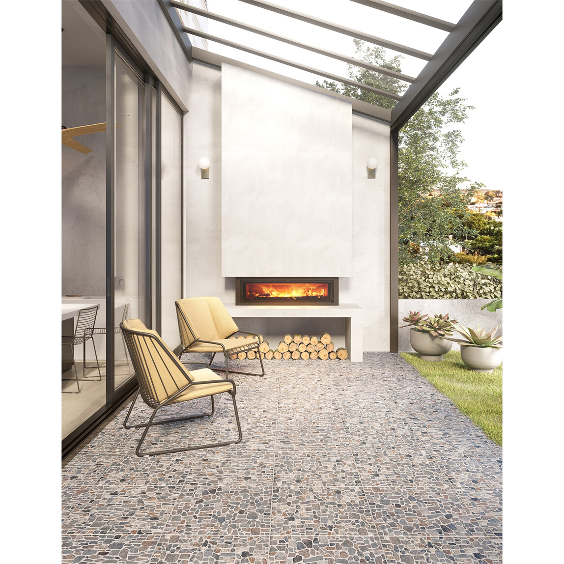    Çanakkale Seramik Garden Sırlı Granit Karo Kahve 45 x 45 cm 1,42 m2 