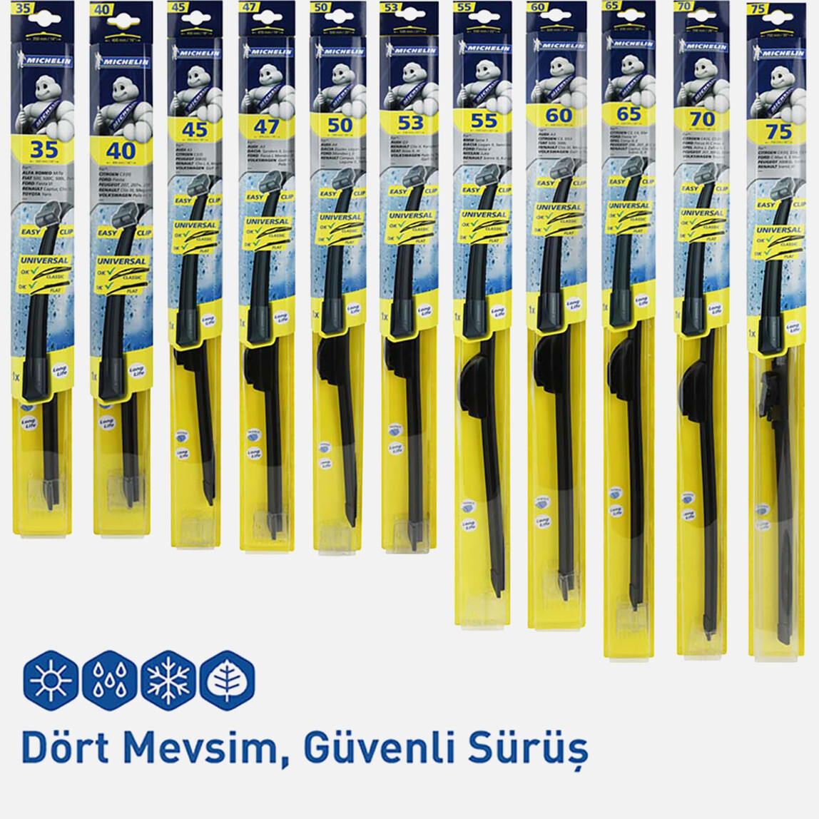    Michelin Easyclip MC8675 75cm 1 Adet Universal Muz Tipi Silecek  