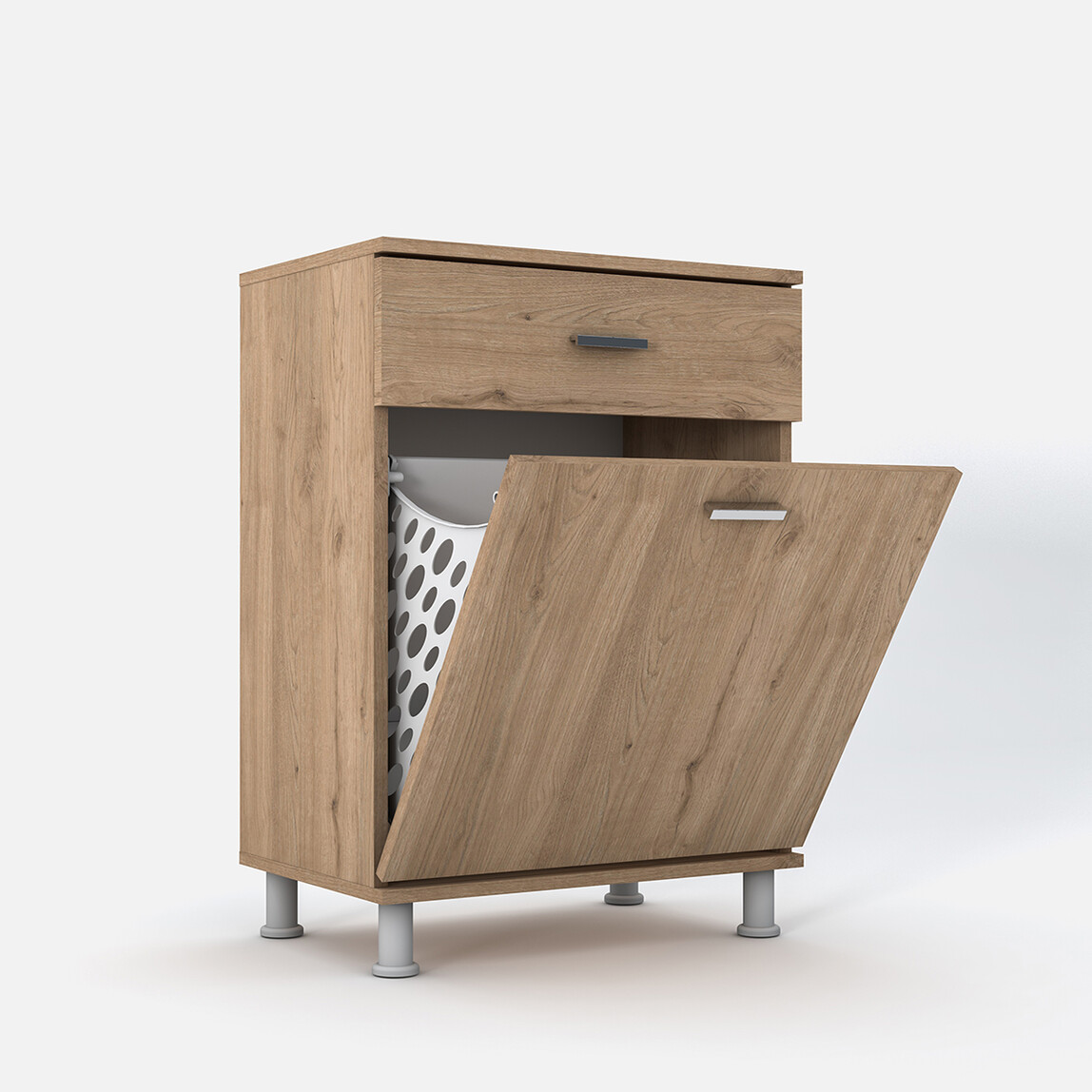    Movemo 101 Banyo Dolabı Sepetli Ahşap 