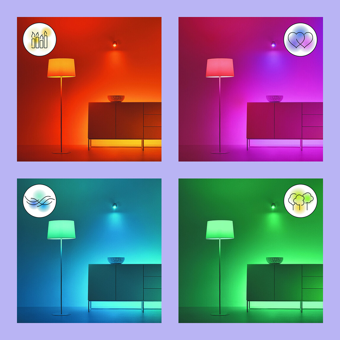    Philips Wiz A60 60 W Renkli E27 LED Ampul 