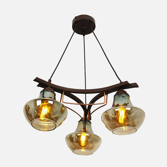 Taşcan Aydınlatma Ring Modern 3'lü Metal Klasik Avize 