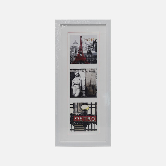 Mina Art Çerçeveli Linen Baskı Tablo As 23x50 cm
