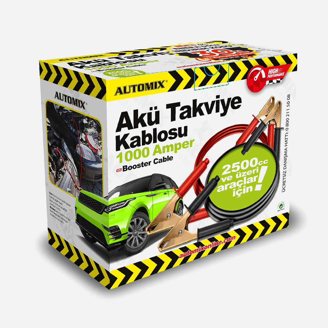    Automix Takviye Kablosu 1000 Amp Kutulu  