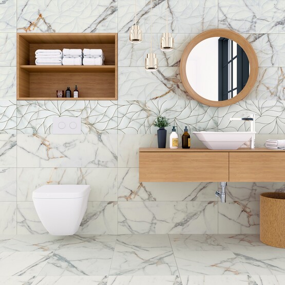 Bien Marvy Rektifiyeli Karo Parlak Krem 30 x 90 cm 1,89 m2