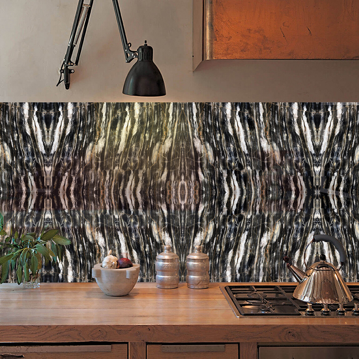    Tink Panel Desenli Siyah Duvar Panel PVC Karo 41 x 62 cm 