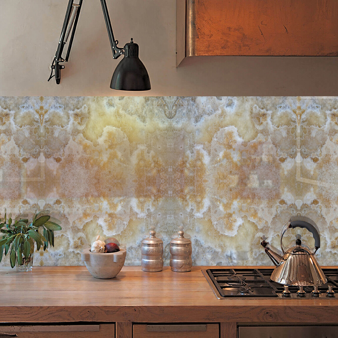    Tink Panel Desenli Cappuccino Duvar Panel PVC Karo 41 x 62 cm 0.5 mm 