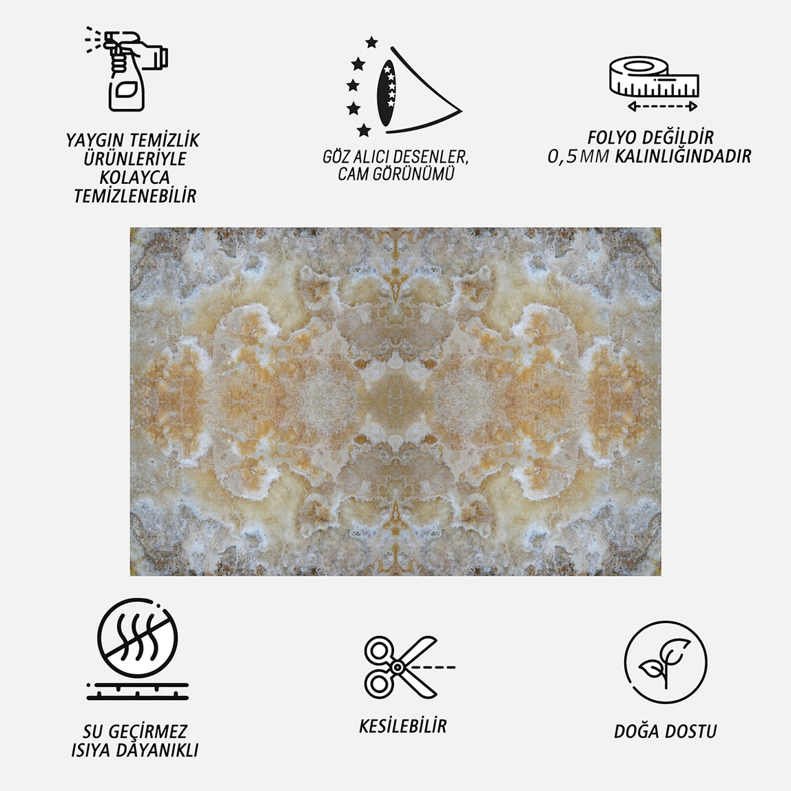    Tink Panel Desenli Cappuccino Duvar Panel PVC Karo 41 x 62 cm 0.5 mm 