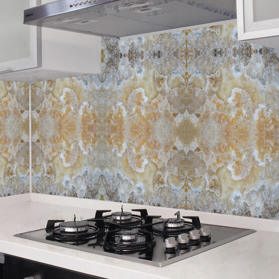 Tink Panel Desenli Cappuccino Duvar Panel PVC Karo 41 x 62 cm 0.5 mm
