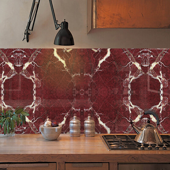 Tink Panel Bulut Desenli Bordo 41 x 62 cm Duvar Panel PVC Karo