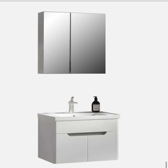 Gold Banyo Victoria Aynalı 65 cm Takım Banyo Dolabı Beyaz