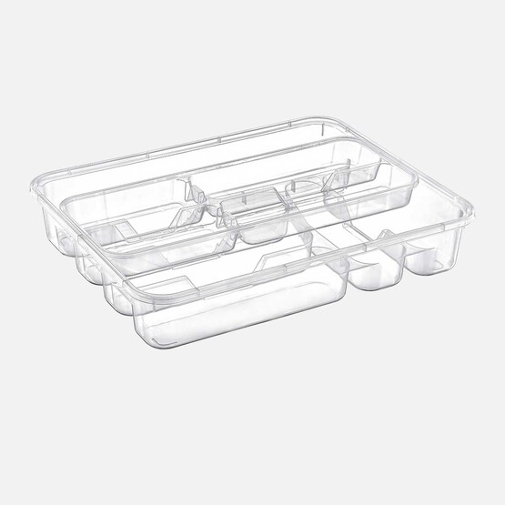 Dünya Plastik ABS Plastik 38.6x31.2 cm 9 Bölmeli Çekmece İçi Kaşıklık Şeffaf