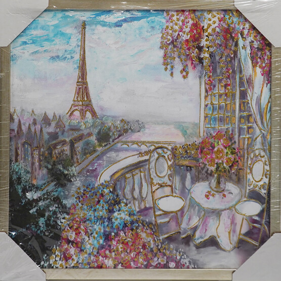 Mina Art İşlemeli Kanvas Tablo 52x52 cm