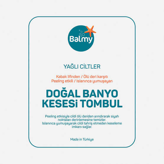 Balmy Doğal Kabak Tombul Banyo Kesesi 