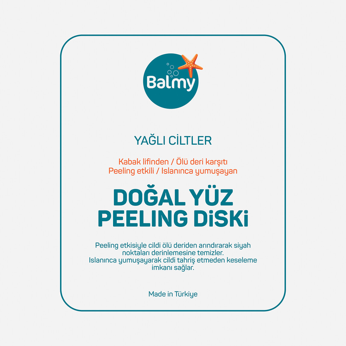    Balmy Doğal Kabak 3’lü Yüz Peeling Diski  