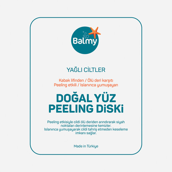 Balmy Doğal Kabak 3’lü Yüz Peeling Diski 