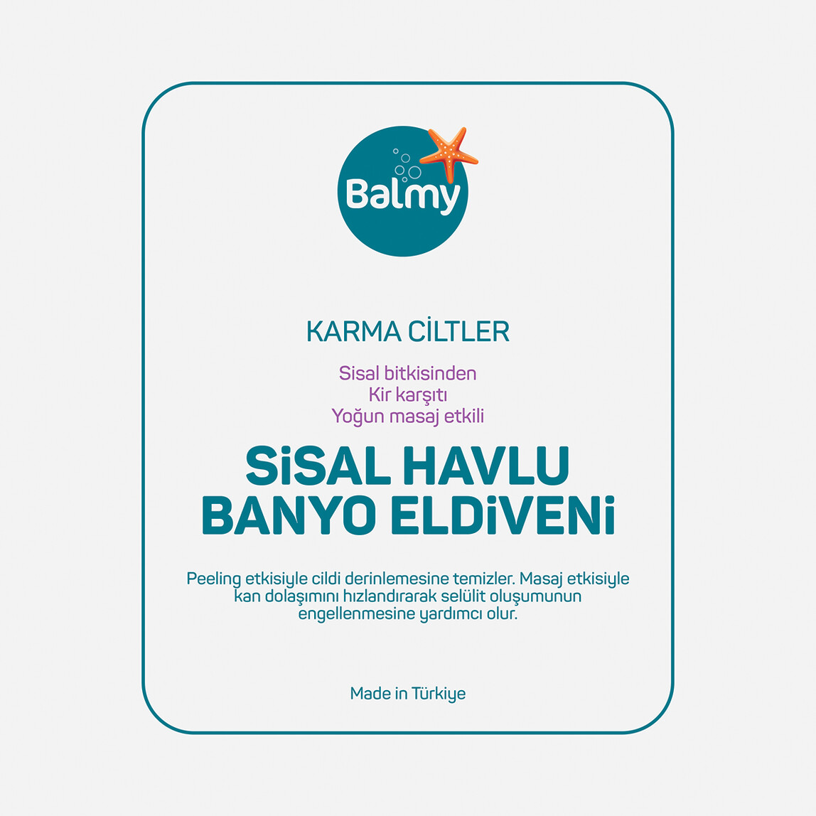    Balmy Doğal Sisal Banyo Eldiveni  