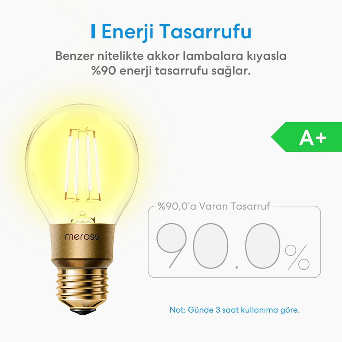    Meross Akıllı Led Ayarlı Ampul 810L/6W  