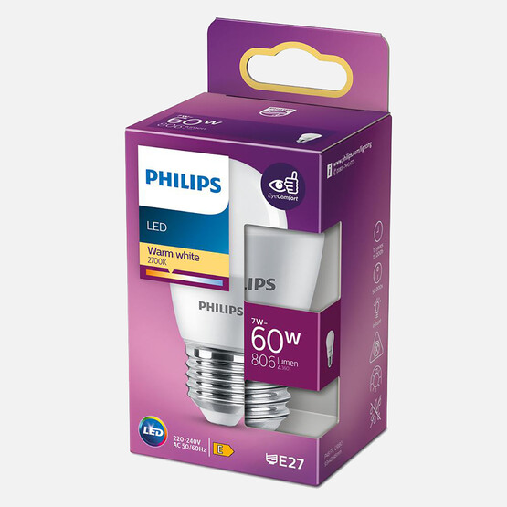 Philips Led P48 WW FR ND 7 W Beyaz E27 LED Ampul