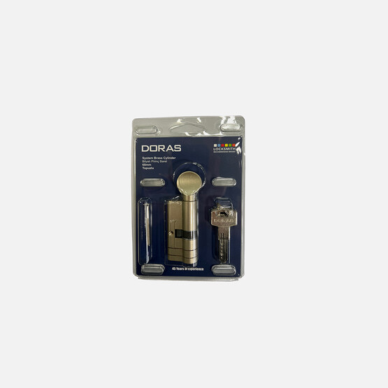 Doras Topuzlu Pirinç Barel 68mm Saten Bilyalı Mandallı Çift Tuzak 