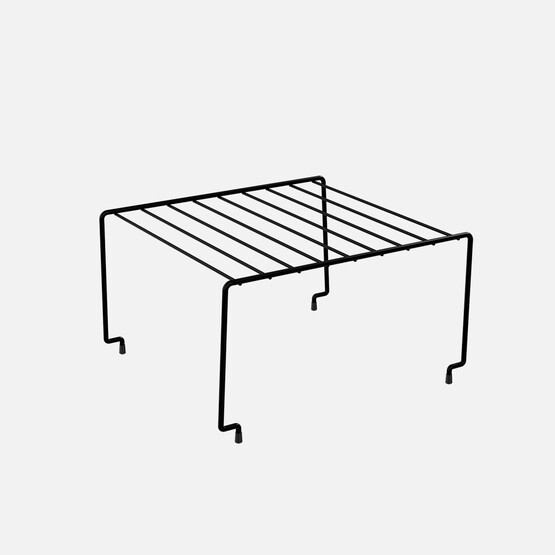 Metaltex Brooklyn Pvc Tek Katlı Siyah Mutfak Rafı