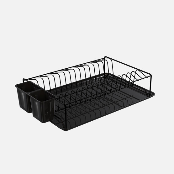 Metaltex Dikdörtgen Tek Katlı Tablalı 40x27x10 cm Pvc Kaplama Bulaşıklık