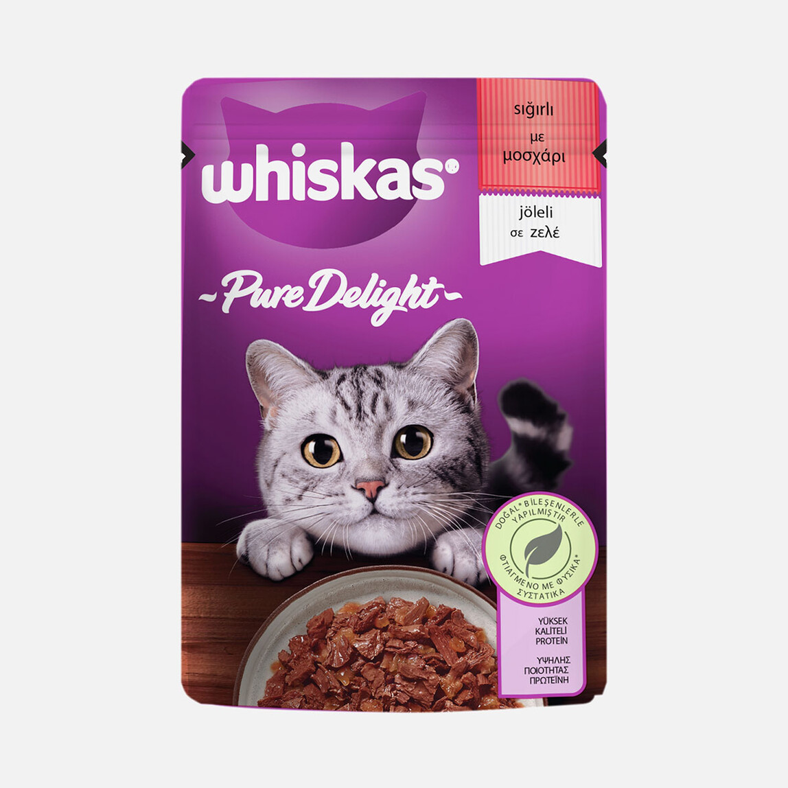    Whiskas Pure Delight Sığırlı Poşet Yaş Mama 85g  