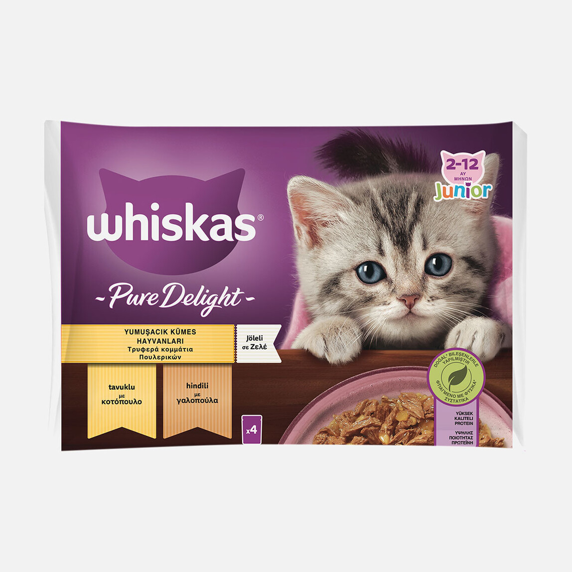    Whiskas Pure Delight Yavru Kümes Hayvanlı Poşet Yaş Mama 340g  