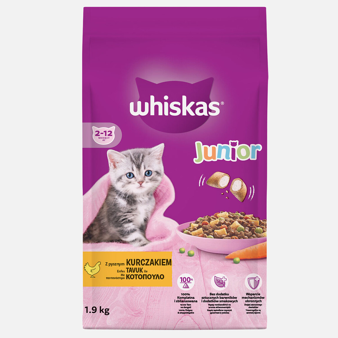    Whiskas Yavru Tavuklu Kuru Mama 1,9kg  