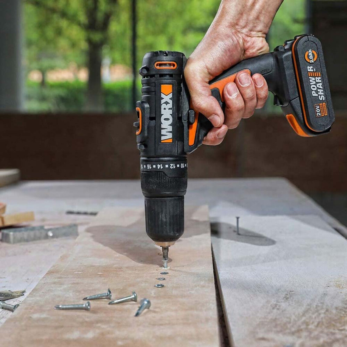    Worx WX108 20 V 2 Ah Çift Akülü Li-ion Darbesiz Akülü Matkap   