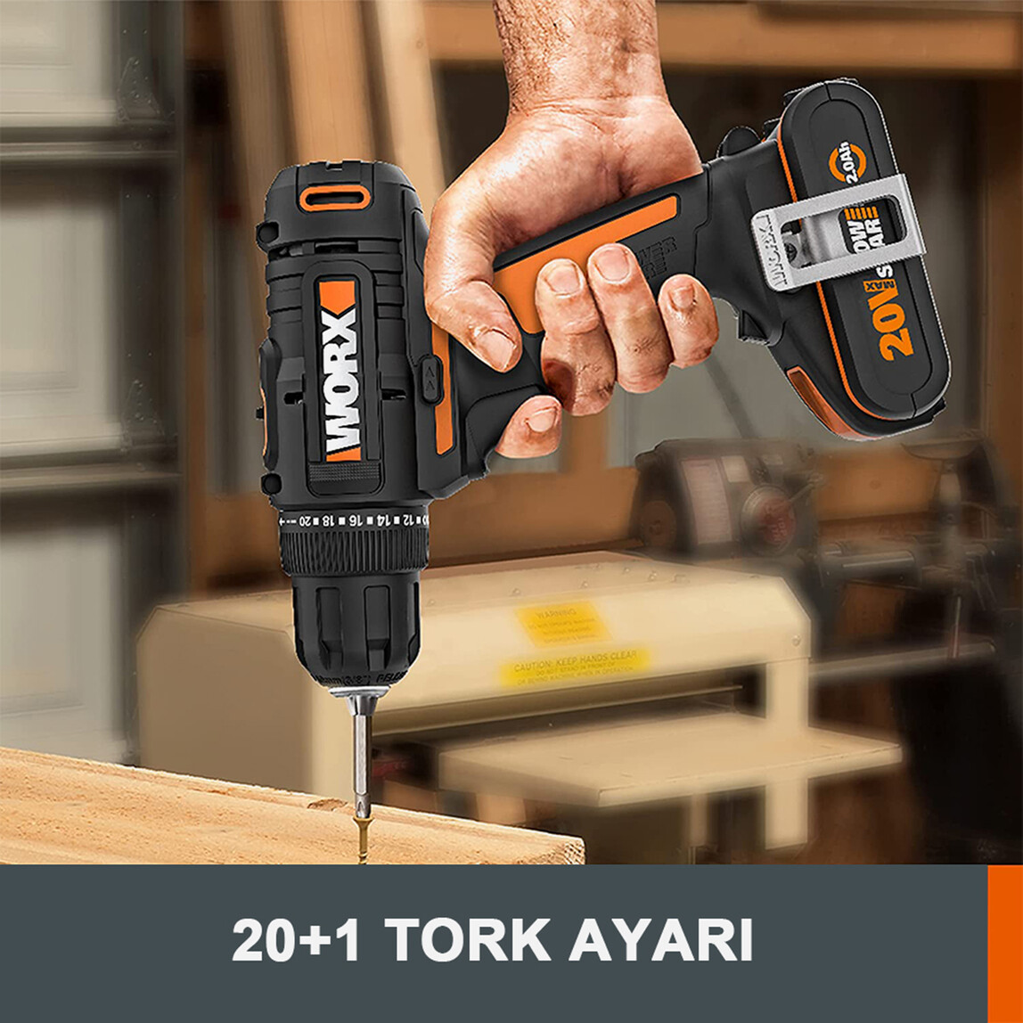    Worx WX108 20 V 2 Ah Çift Akülü Li-ion Darbesiz Akülü Matkap   