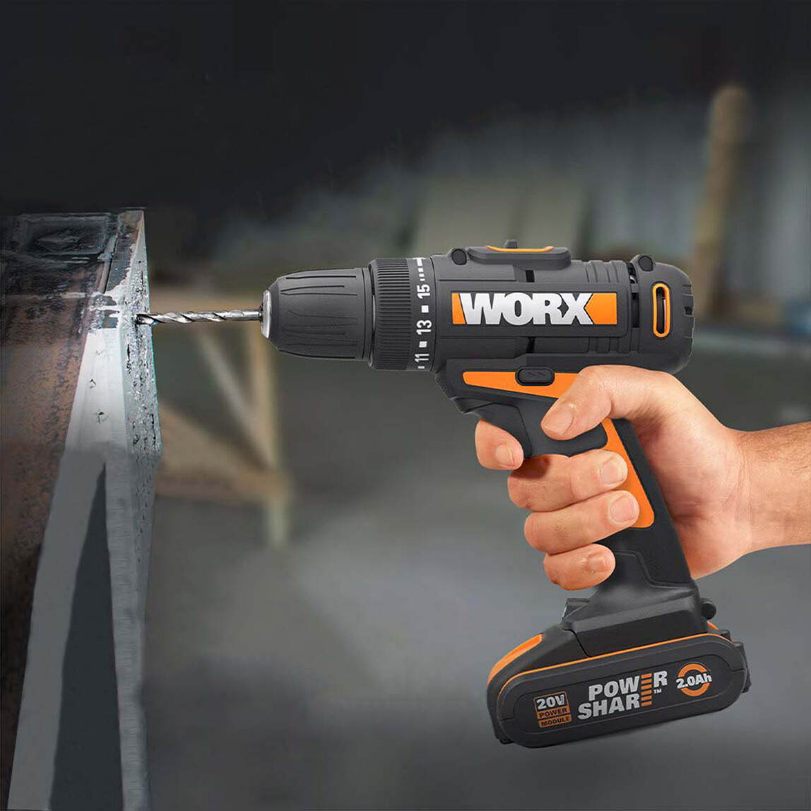    Worx WX108 20 V 2 Ah Çift Akülü Li-ion Darbesiz Akülü Matkap   