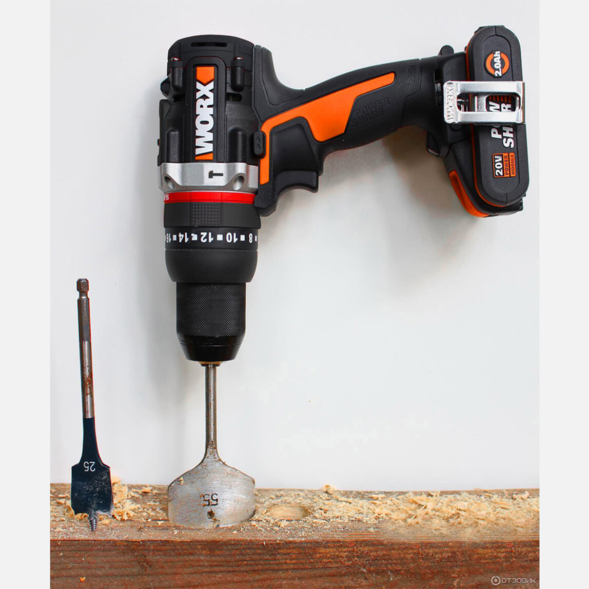    Worx WX352 20 V 2 Ah Çift Akülü Li-ion Darbeli Akülü Matkap   