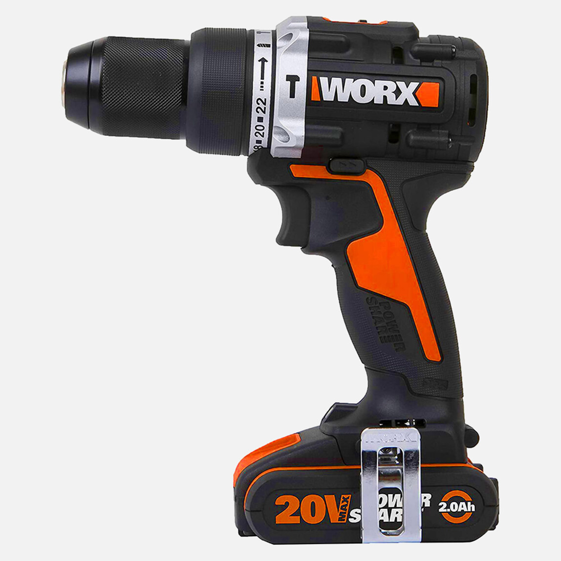    Worx WX352 20 V 2 Ah Çift Akülü Li-ion Darbeli Akülü Matkap   