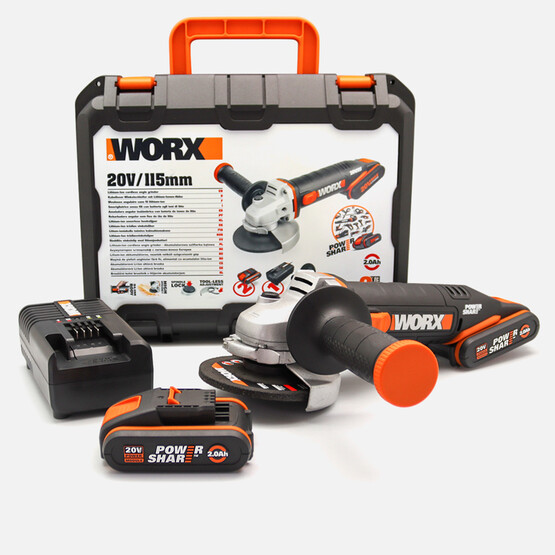 WORX WX800 115 mm Akülü Profesyonel Avuç Taşlama Makinesi 