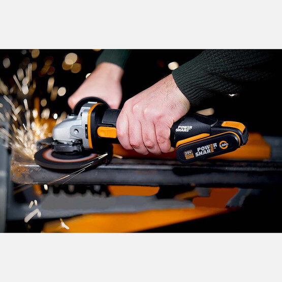 WORX WX800 115 mm Akülü Profesyonel Avuç Taşlama Makinesi 