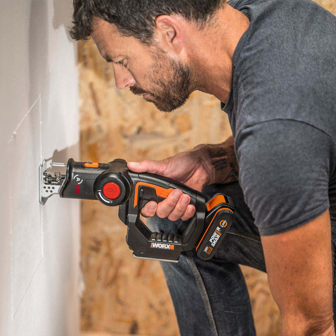    WORX WX550 20Volt 2.0Ah. Li-ion Profesyonel Dekupaj ve Tilki Kuyruğu Testere  