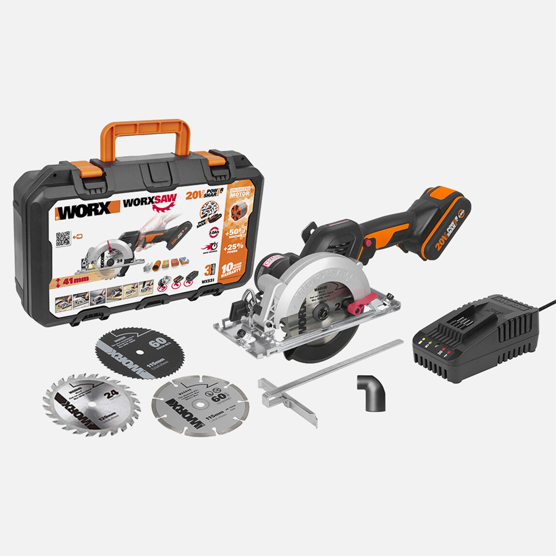    Worx WX531 20V-4 Ah. Profesyonel Çok Amaçlı Daire Testere   