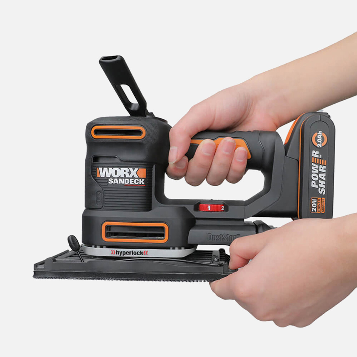    WORX WX820 20Volt 2.0Ah. Li-ion Profesyonel Devir Ayarlı Çok Amaçlı Şarjlı Zımpara  