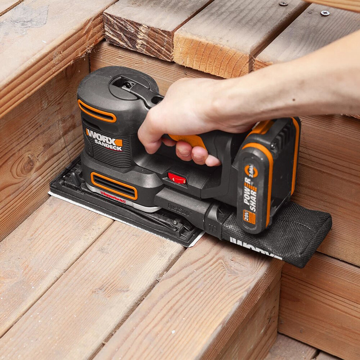    WORX WX820 20Volt 2.0Ah. Li-ion Profesyonel Devir Ayarlı Çok Amaçlı Şarjlı Zımpara  