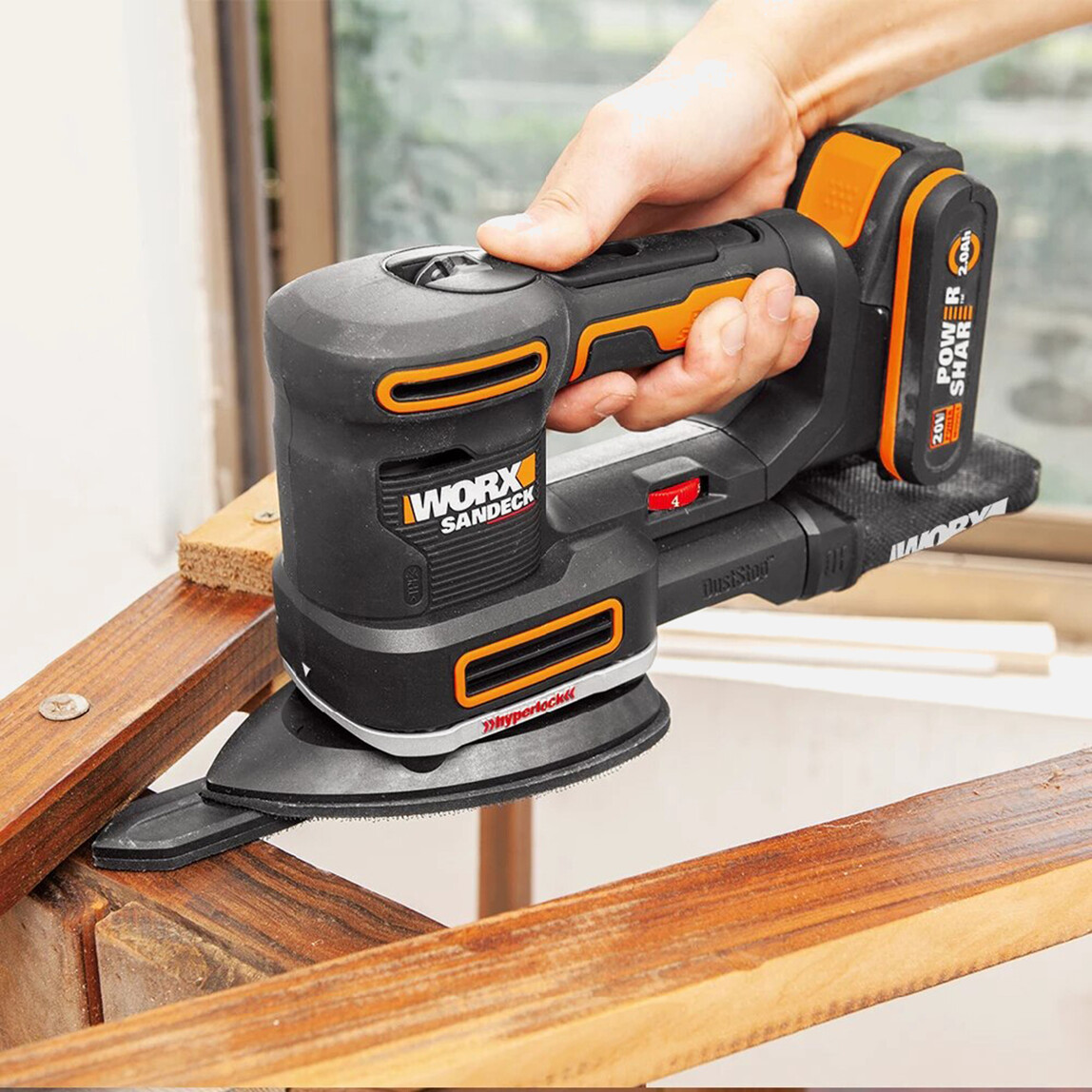    WORX WX820 20Volt 2.0Ah. Li-ion Profesyonel Devir Ayarlı Çok Amaçlı Şarjlı Zımpara  