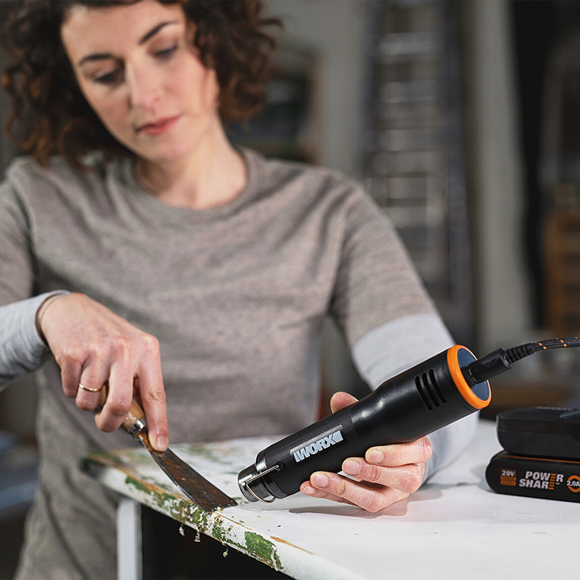    WORX WX743.9 MAKERX 20Volt Profesyonel Sıcak Hava Tabancası (Akü Dahil Değildir)  